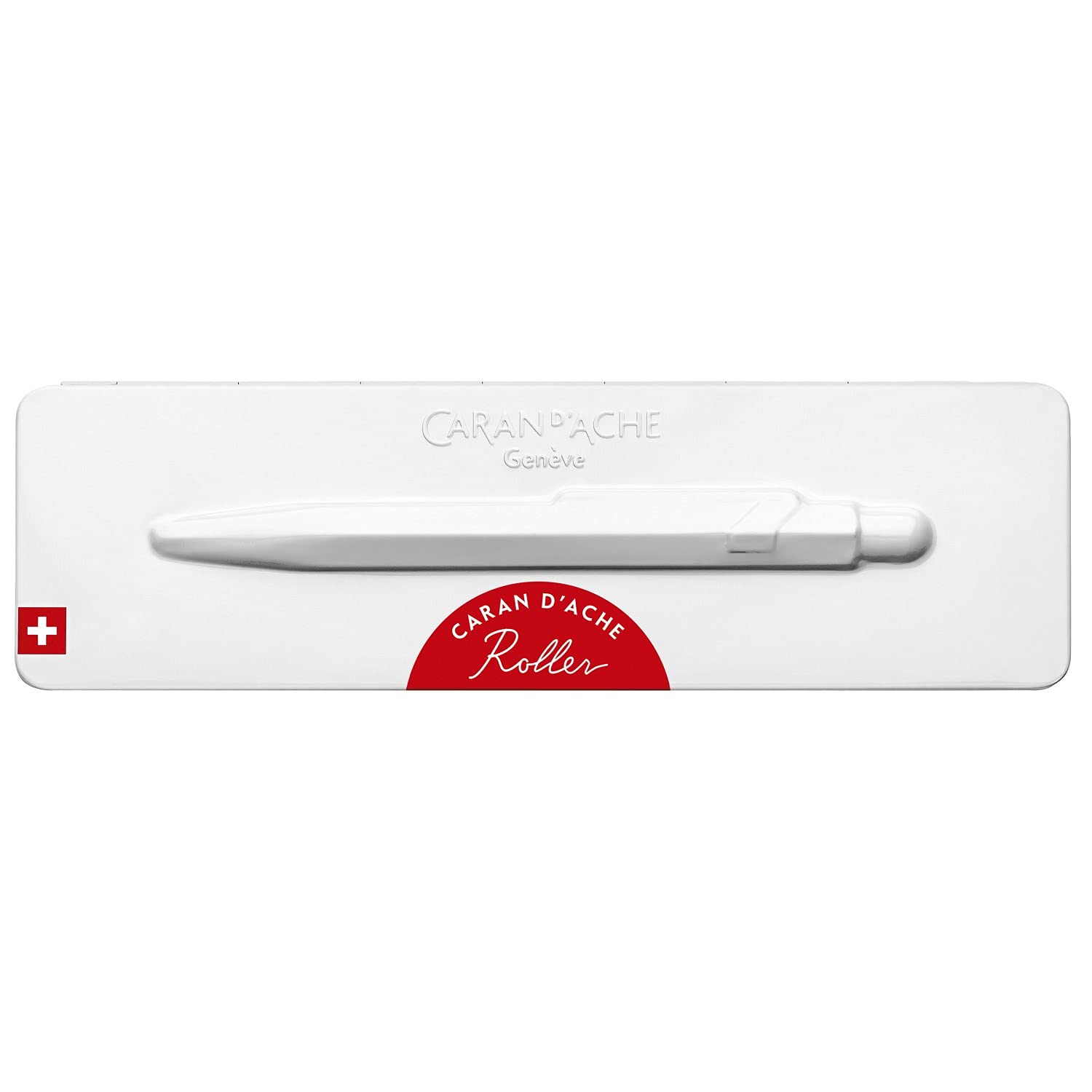 Caran d'Ache Kugelschreiber 849 Popline mit Etui Rot lackiert Strichstärke: M, Schriftfarbe: Blau, Länge: 12,5 cm, 0846.570