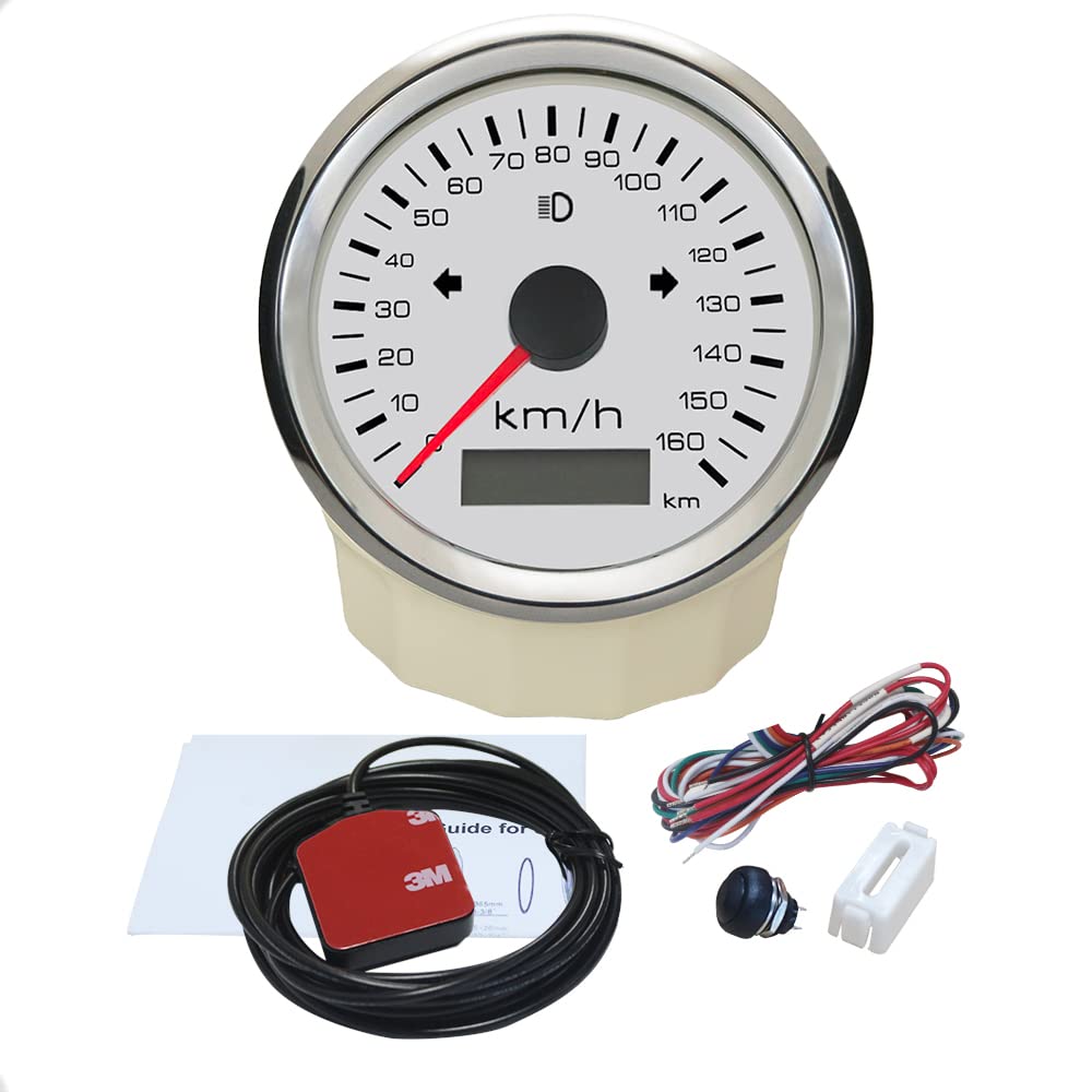 ELING 85 mm Drehzahlmesser, 3000 U/min, Messgerät mit roter