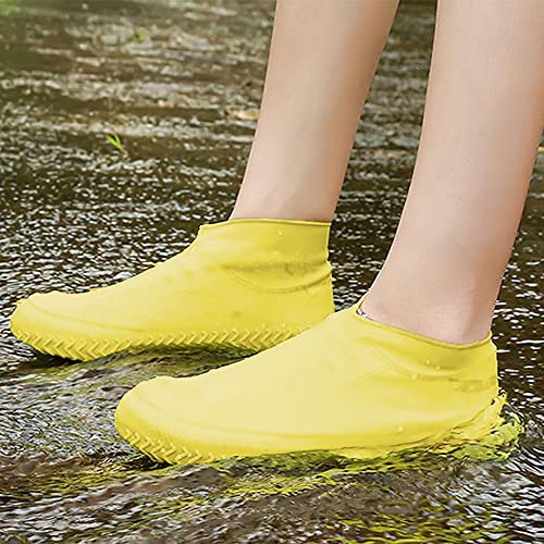 Silikon Überschuhe Wasserdicht Hillylolly Silikon Schuhüberzieher, Überschuhe aus Silikon, Segenüberschuhe Silikon, Wasserdichte Überschuhe Silikon für Kinder/Damen/Herren, geeignet für Regentage (M)