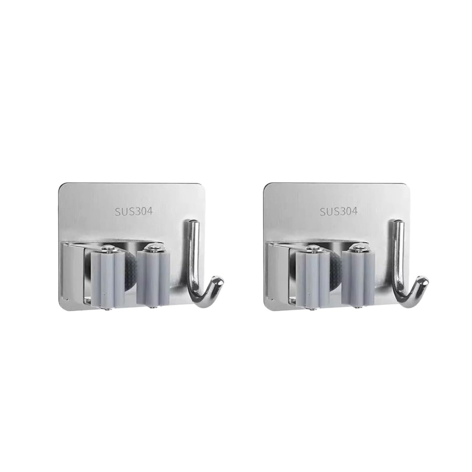 Zguouzantye A2 Storage Hook 2Pcs 12 Hooks Stick To Wall For Kitchen Bathroom Storage