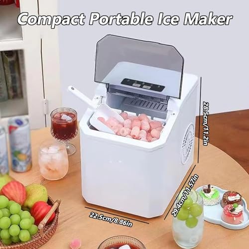 Fabricadora de hielo eléctrica portátil 12KG/24H miniatura 6