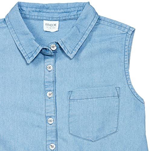 Image of Max Girl Solid Denim Standard Length Dress