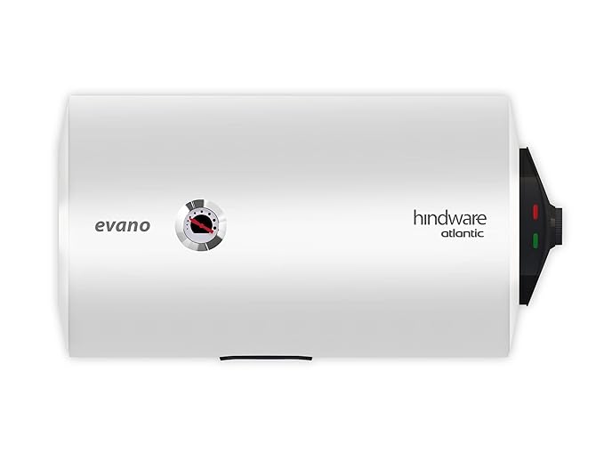 Hindware Atlantic Evano 50L Horizontal Storage Heater (Geyser) White With Glass Line Tank, Wall Mounting at Rs. 6428