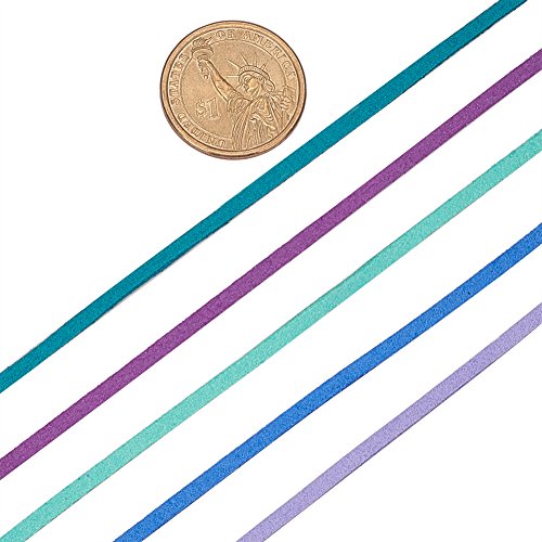 PandaHall Elite 5 Rolls Corda di Faux Suede per