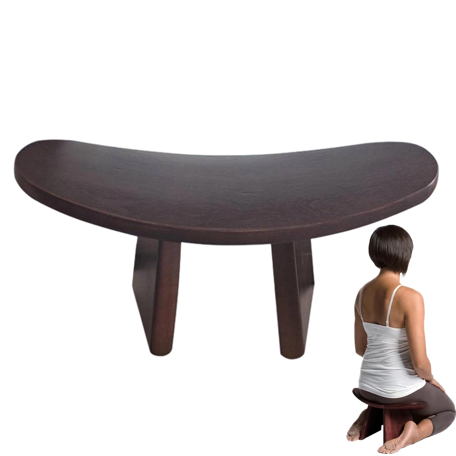 Generico Sgabello Yoga Seduta Ergonomica in Legno | Inginocchiatoio per Preghiera per Adulti Donne Meditazione Viaggio Culto Raccolte Spirituali