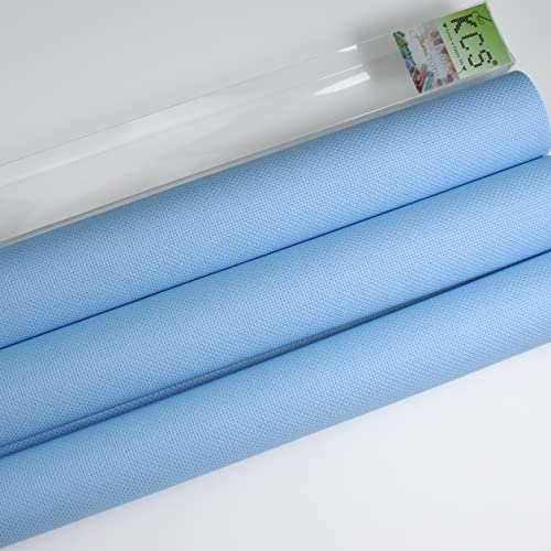Image of KCS 3 pc of 15 inch x 18 inch Counted Cross Stitch Cotton Aida Cloth Needlework Fabric (Light Blue, 16CT)