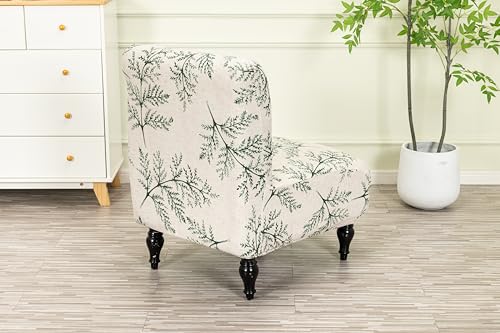 Image of Eco-Ancheng Armless Chair Slipcover Removable Armless Accent Chairs Covers Washable Armless Slipper Chair Slipcover Printed Armless Chair Furniture Protector Covers for Living Dining Room Hotel