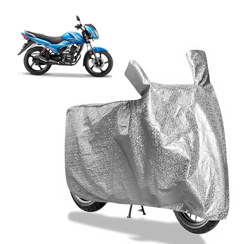 Image of Sulfar Bike Cover for TVS Victor (110) | Waterproof, Dustproof & UV Protected | All Weather Two Wheeler Cover (Silver) New 2026 Variants