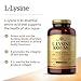 Solgar L-Lysine 1000 mg, 250 Tablets - Enhanced Absorption and Assimilation - Promotes Integrity of Skin and Lips - Collagen Support - Amino Acids - Non-GMO, Vegan, Gluten Free - 250 Servings