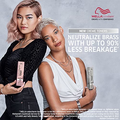 Wella Color Charm Permanent Crème Toner, Free Of Animal-Derivied Ingredients, Parabens Free, Gluten Free, T16 Polar Ice, 2 Oz #TOP26