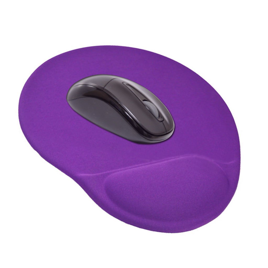 Soft Skin Gel Mouse Mat Pad with Gel Wrist Support Rest Silicone Wrist Mouse Pad Mousepad Wristbands Hand Pillow Computer Keyboard Mouse Pad (purple)