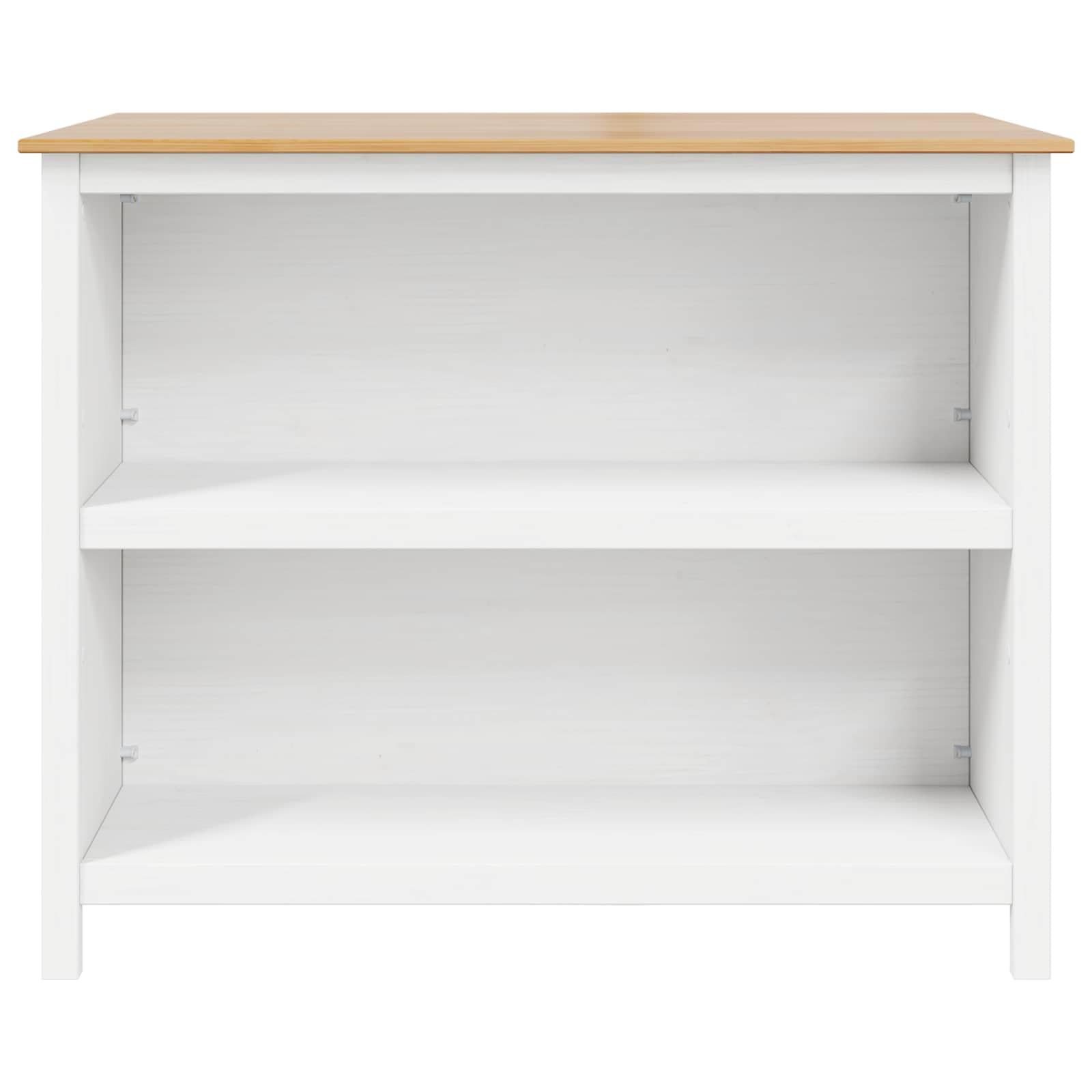 Îlot de cuisine Hill, blanc, 112 x 66 x 90 cm, en pin massif, pour un travail de cuisine fonctionnel, des surfaces de cuisson créatives et un design élégant de salle à manger, idéal pour