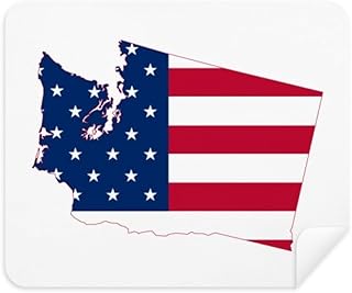 America Map Stars Stripes Flag Cleaning Cloth Screen Cleaner 2pcs Suede Fabric
