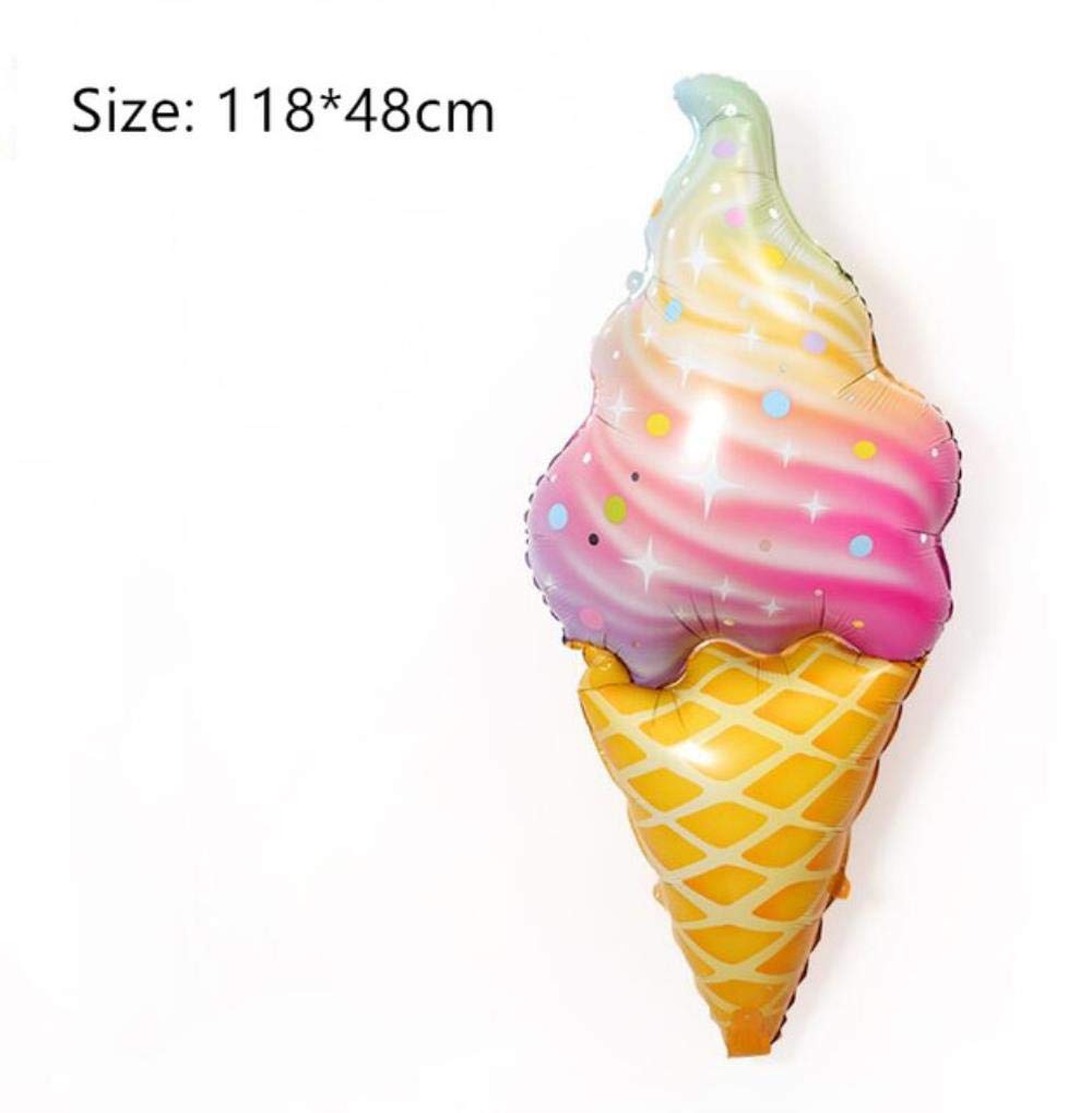 SELLA Donuts Lollipop Pizza Matcha Ice Cream Happy Birthday Party Wedding Balloons Decoration Candy Doughnut Foil Helium Baloon,1pc