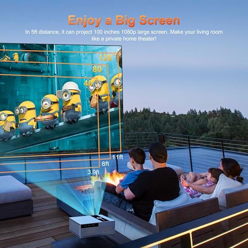 AUN X6 Smart Projector, 12000 Lumens, Android 11 Projector 4K Ultra HD Support, HDMI ARC, 2GB 16GB, 1080p Native, Rotatable, Auto Focus, Keystone,... - Image 4