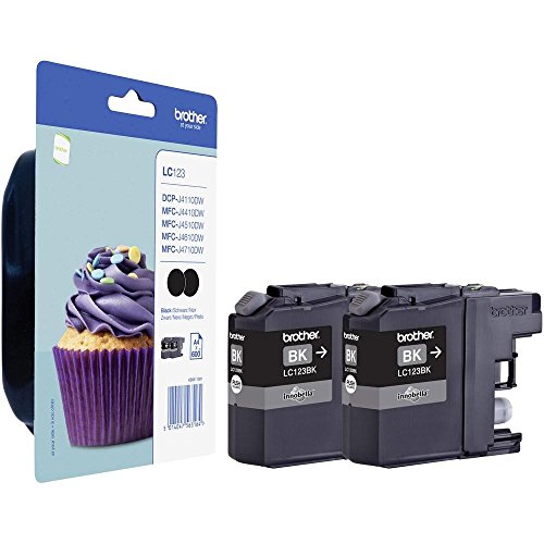 Brother LC-123BKBP2DR Cartouche Encre Noir résout les problèmes d'impression pâles