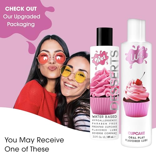 Image of Wet Frosted Cupcake Edible Lube, Condom Safe, Sugar-Free, 3 Fl Oz