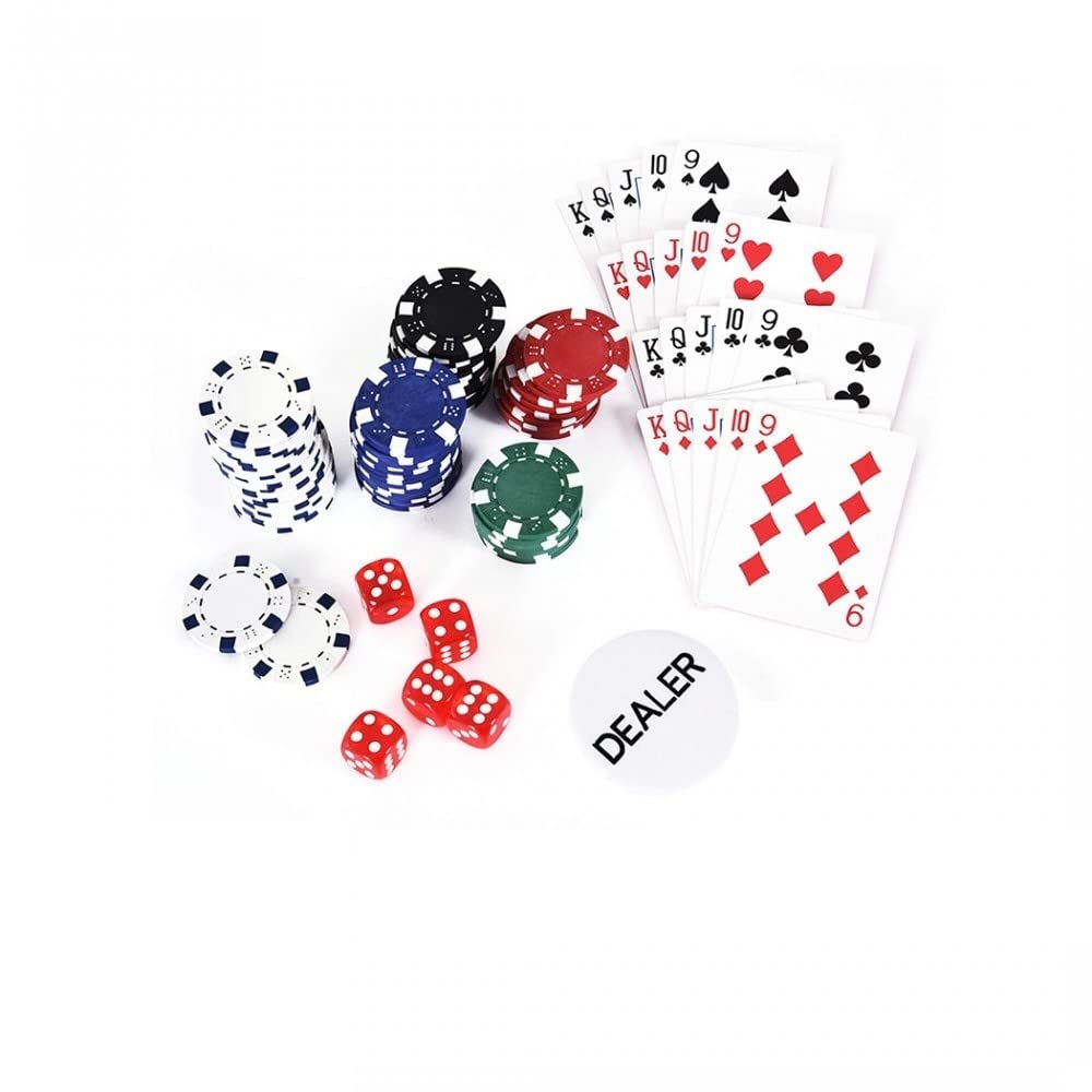 Mediawave Store - Set Per Poker Professionale 500 Fiches Con Valigetta E 2 Mazzi Di Carte, Gioco da Tavolo, Carte, Chips, Dealer, Divertimento, Giochi di Società, Kit da Gioco