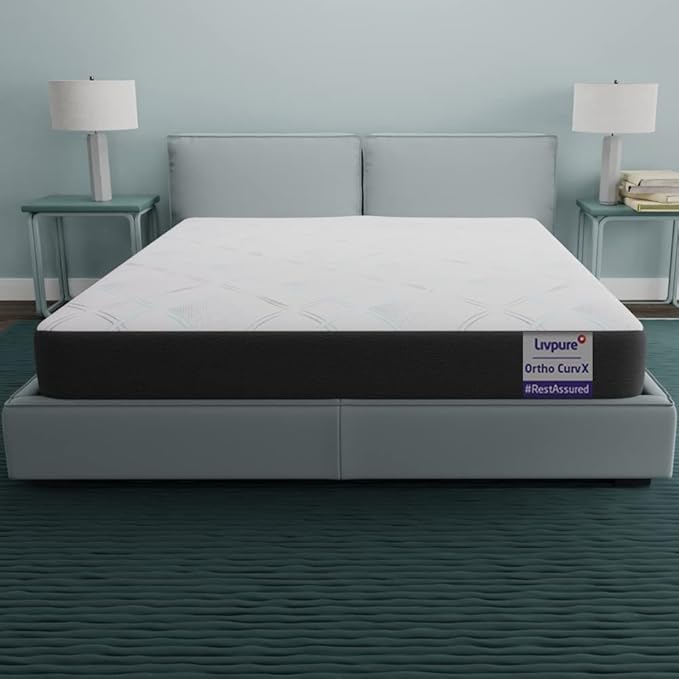 Livpure Smart Ortho CurvX HR & Memory Foam Mattress, 5D Contour Comfort with Ergonomic, Orthopaedic Support | Luxury Comfort | 6 inch Single Bed Mattress (78x36x6) inches, Removal Zipper Cover at Rs. 5103