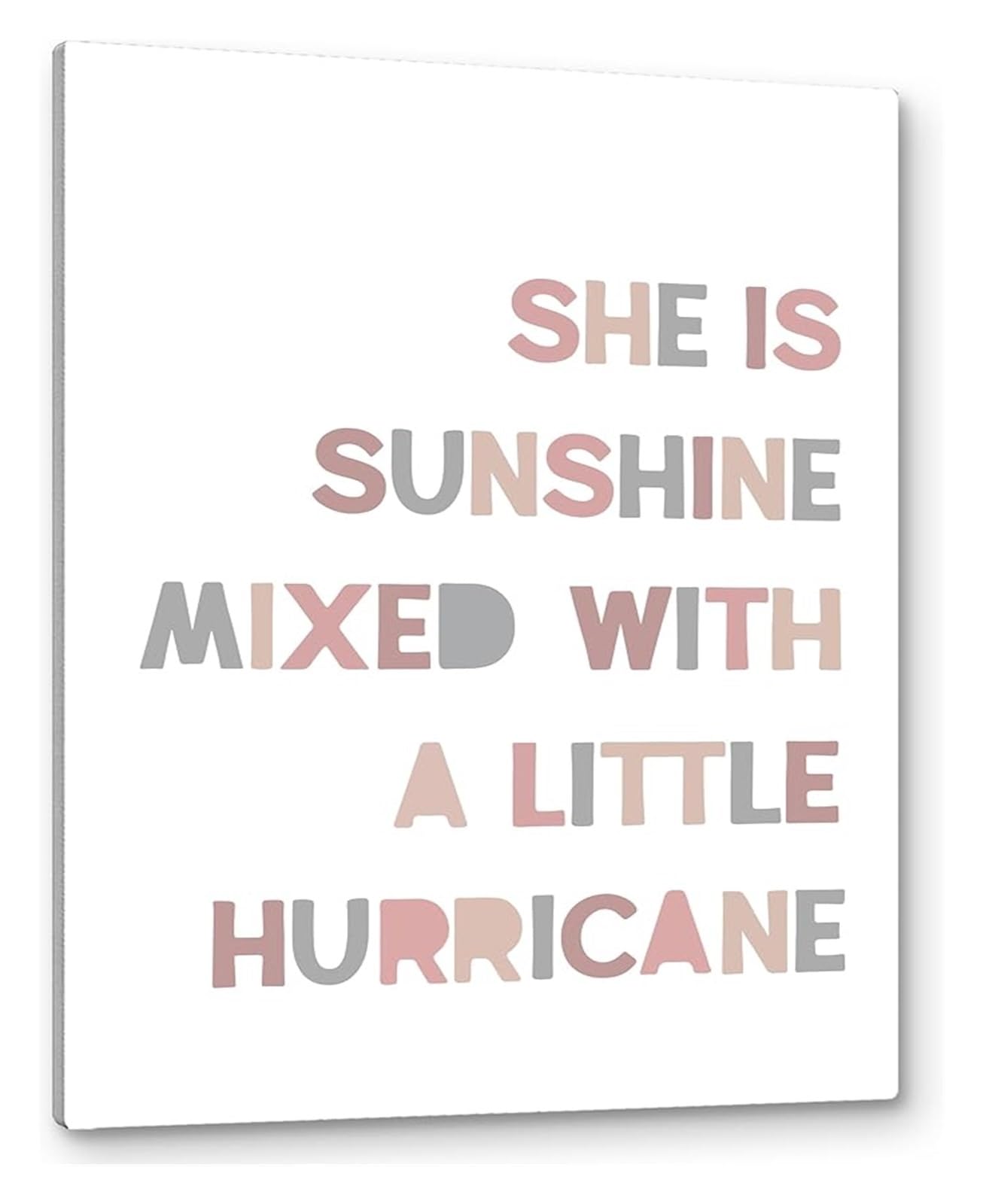 SSOPTMCB Girls Bedroom Wall Decor She is Sunshine Mixed with a Little Hurricane Girls Room Wall-Art Sunshine Print Canvas Painting for Room Bedroom Home Nursery Playroom(Unframed,12x18inch(30x45cm))