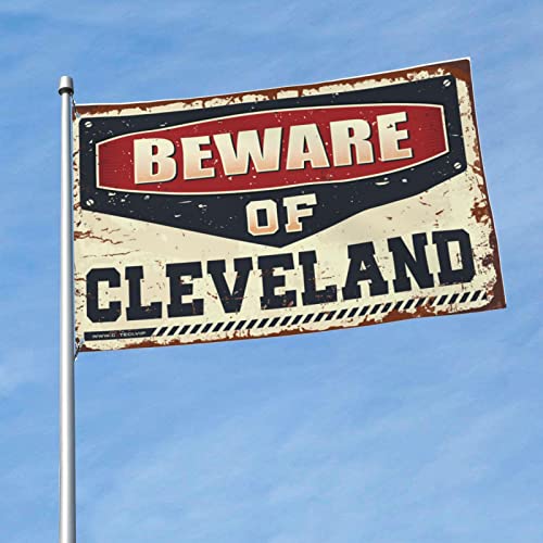 Drapeau Cleveland grand format pour habiller un mur vide de chambre
