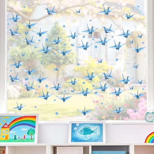 Vinilo Decorativo Kazova Origami Crane 128 Piezas Azul miniatura 5