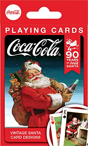 MasterPieces Officially Licensed Coca Cola Vintage Santa Playing Cards - 54 Card Deck for Adults