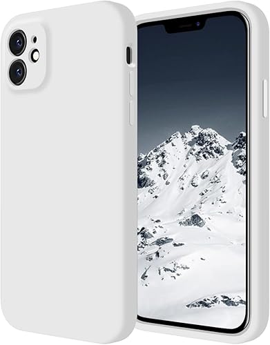 Cordking Funda para iPhone 11, silicona bordes cuadrados y protección de cámara Funda mejorada para teléfono con forro de microfibra suave