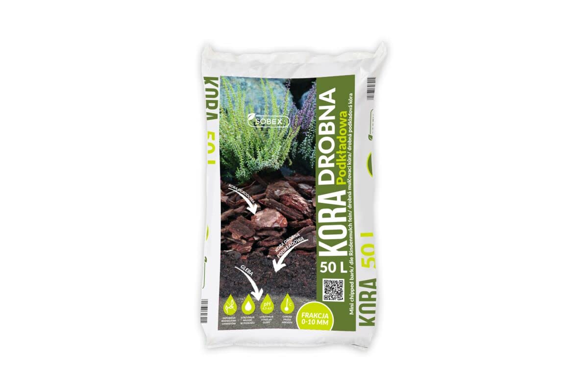 Sac de paillis d'écorce de Paysage de 50 L adapté pour l'aménagement paysager et l'élimination des Mauvaises Herbes Aide à améliorer la Structure du Sol