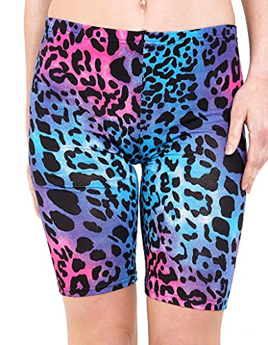 Crazy Girls Womens Cycling Shorts, Multi Leopard, XL (UK 16-18)