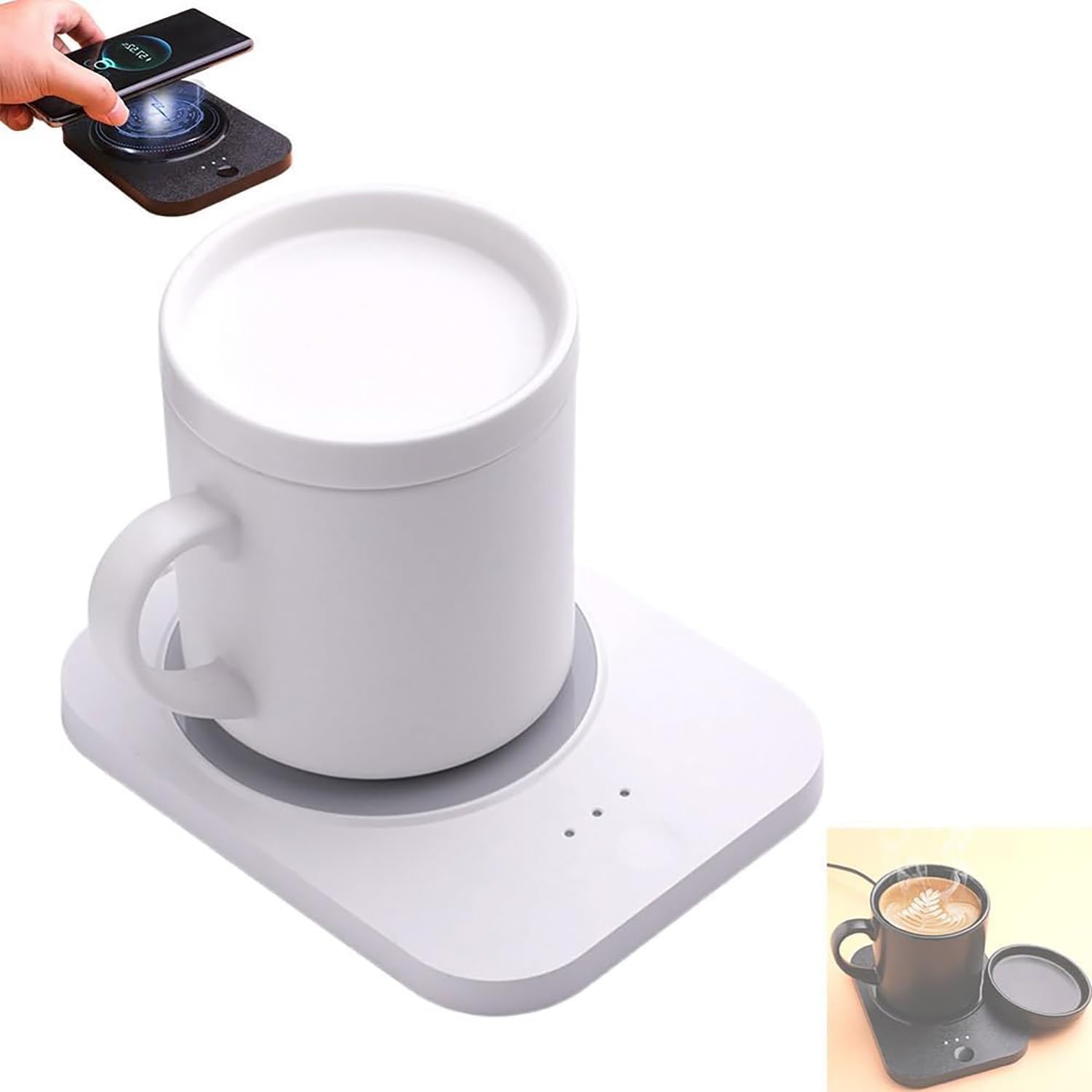 Chauffe-tasse à café compact, dessous de verre chauffant et chauffe-thé portable bureau