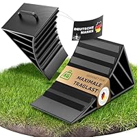 WERKTHOR Unterlegkeile mit Griff [2er Set] - Unterlegkeile Anhänger - Unterlegkeile Wohnmobil aus Kunststoff - Keil PKW Anhänger Zubehör