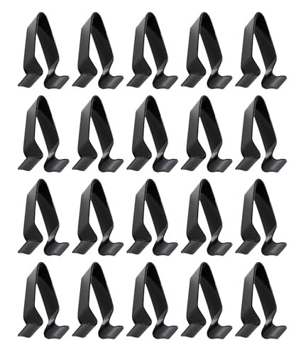 Flaconi 20 Piezas Clips Coche,Metal Guarnecido De Puerta De Sujeción,Retenedor Consola Delantera Coche,Retenedor De Metal Para Tablero De Instrumentos,para Parachoques,Capós,Molduras Exteriores(Negro)