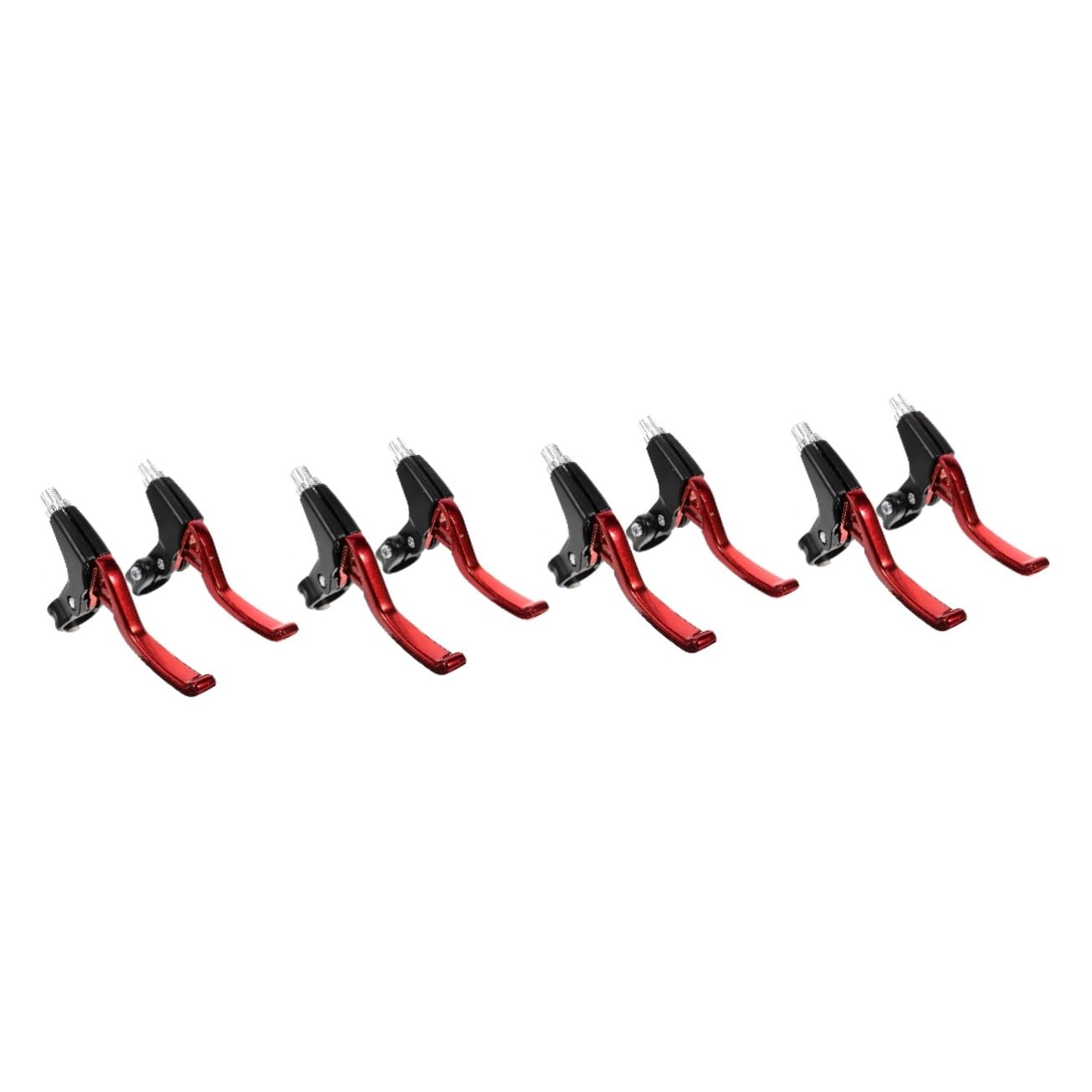 Yardwe Coppia Maniglie Freno per Bicicletta da Corsa in Alluminio (Rosse) 2 Pezzi Attrezzo Leva per Bicicletta Portatile Catena Montuosa Cestino Maniglia Tutto in Lega di Alluminio
