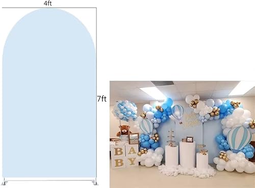 Miniatura 9 de ittsmnt Telón de fondo de arco beige champán, cubierta de pared elástica para decoración de fiesta de animales, boda, banquete, despedida de