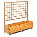 Produktbild GASPO Blumenkasten mit Rankgitter, Pflanzkübel aus Holz für Balkon und Garten, inklusive Rankhilfen für Kletterpflanzen, Sichtschutz,Farbe Honig, 136 cm x 37 cm x 140 cm, Made in Austria