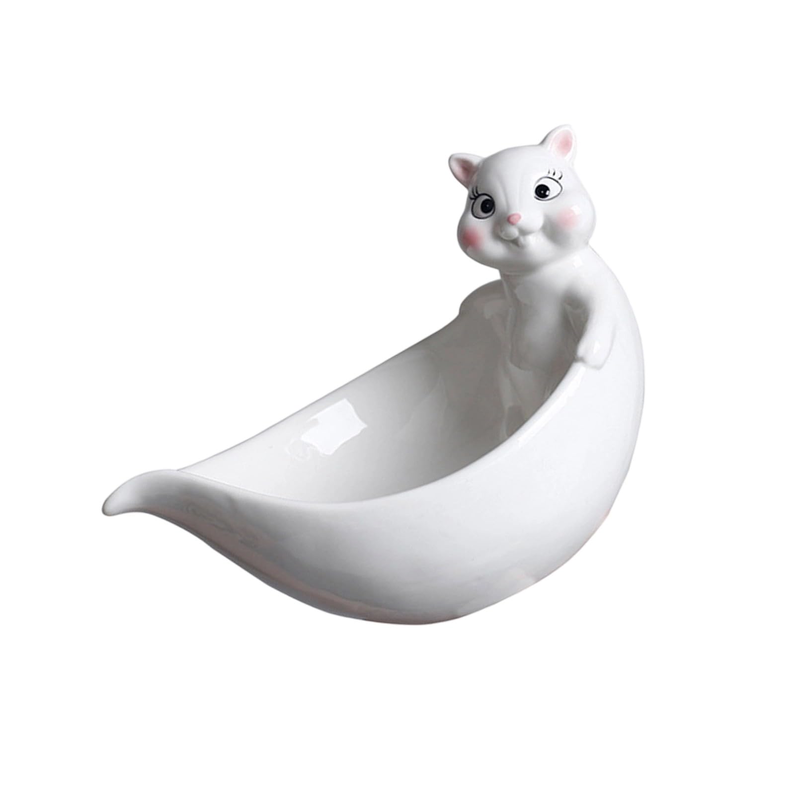HZGFNBZ Cartoon Squirrel Flowerpot with Drainage, Ceramic Cactus Container for Balcony Desk Decor Gardening Ceramic Hydroponic Plant Container