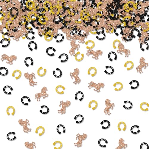 Confettis de table chevaux pailletés pour réussir une décoration d'anniversaire sans stress