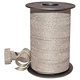 Made in Germany Präsent - POLY GLITTER Ringelband - silber - 100-m-Spule 10 mm