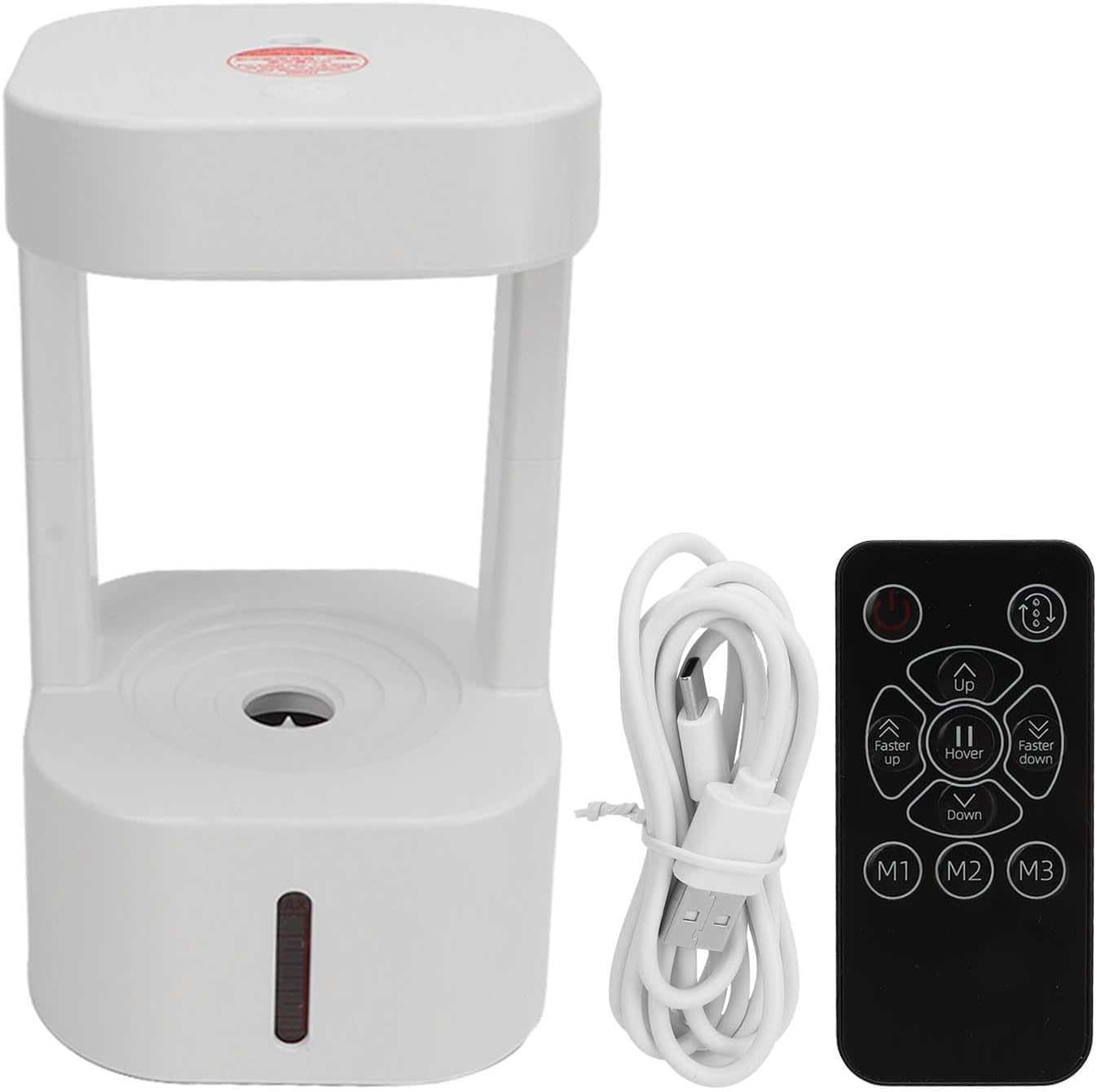 per Uso Domestico Spina USB Anti gravità 580ml 10-12h Umidificatori a Nebbia Cartuccia for aromaterapia incorporata for Camera da Letto (Luce Bianca)(White Light)