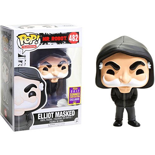 Funko Elliot Alderson [Masked] (2017 Summer Con Exclusive) POP! TV x Mr. Robot Vinyl Figure + 1 Free American TV Themed Trading Card Bundle (09879)