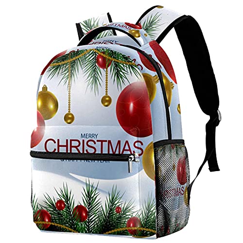 Sac à dos de voyage enfant avec porte-bouteille et motif de Noël réaliste