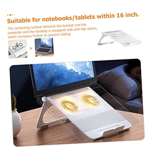 Soporte para laptop OSALADI con ventiladores de enfriamiento, base ajustable para notebook y PC, refrigerador de aire miniatura 5
