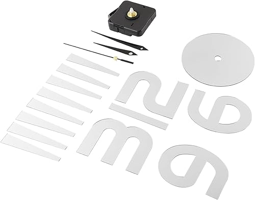 Miniatura 4 de Reloj de pared grande 3D DIY sin marco, relojes con etiqueta engomada decorativa de pared, decoración moderna para el hogar y la oficina (plata)