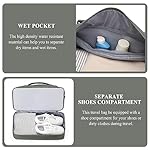 Weekender Bags for Women,Personal Item Travel Bag with Shoes Compartment,Overnight Travel Duffel Bag with Toiletry Bag - Image 5