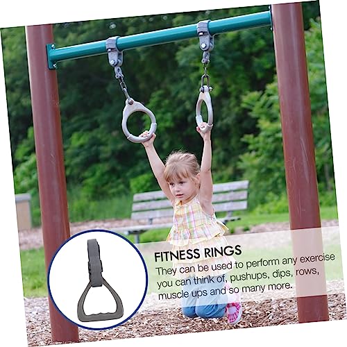 Anillas Gimnasia Fitness con Correas Ajustables Gris miniatura 7