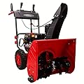 PowerSmart Snow Blower Gas Powered 24 Inch Self-Propelled 2-Stage 208cc Engine with Electric Start, LED Headlight, Ergonomic Handle for Driveway, Sidewalk, Walkway
