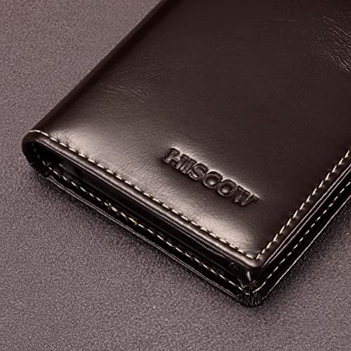 Image of HISCOW Business Card Holder with Large Compartment - Full Grain Leather