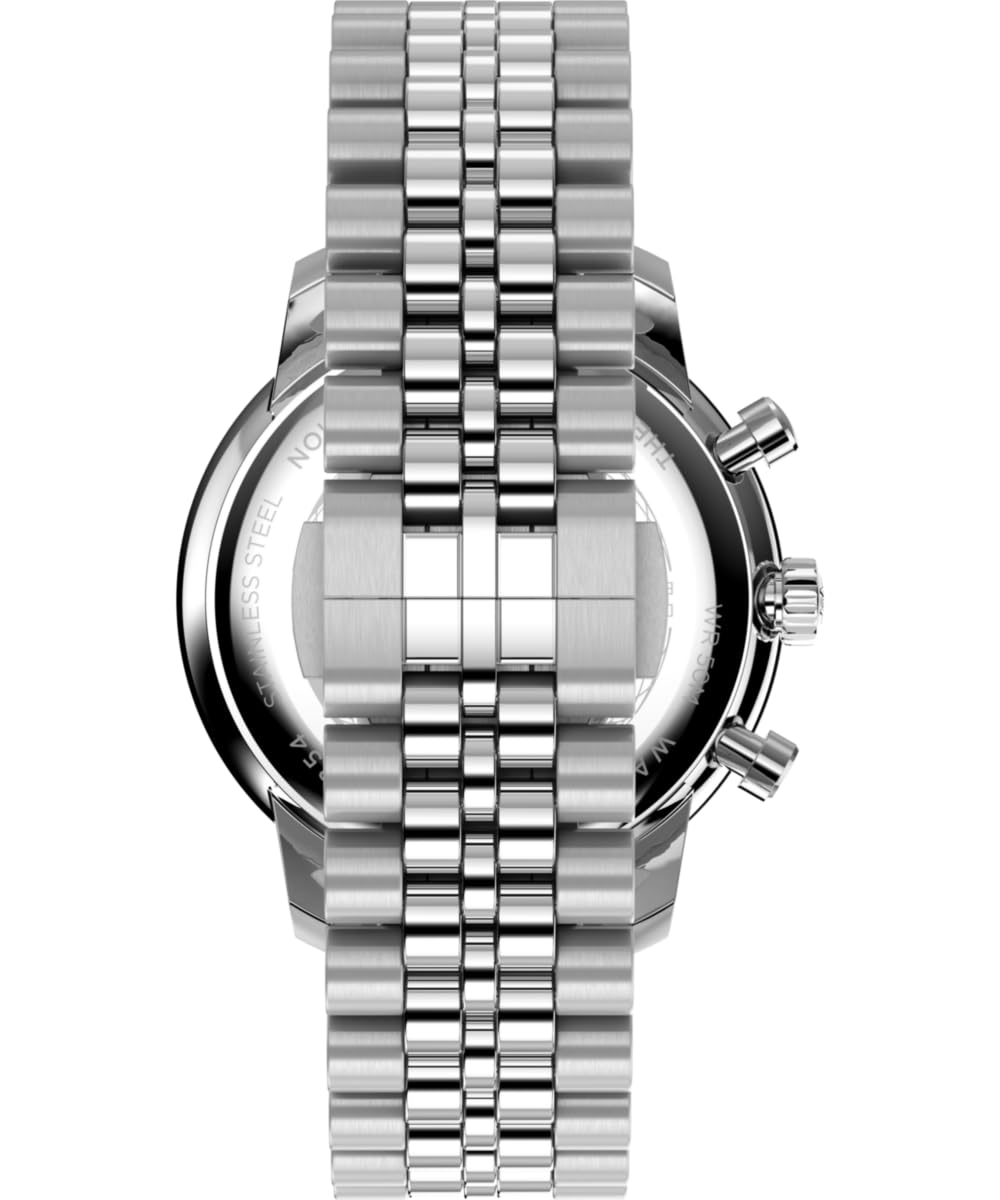 Timex Waterbury Metropolitan Chronograph Tw2Y23600 Zegarek Męski, 41 mm, Bransoleta ze Stali Nierdzewnej i Zielona Tarcza
