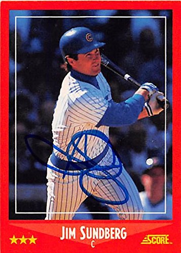 Autograph Warehouse 248513 Jim Sundberg Autographed Baseball Card - Chicago Cubs 1988 Score - No. 244